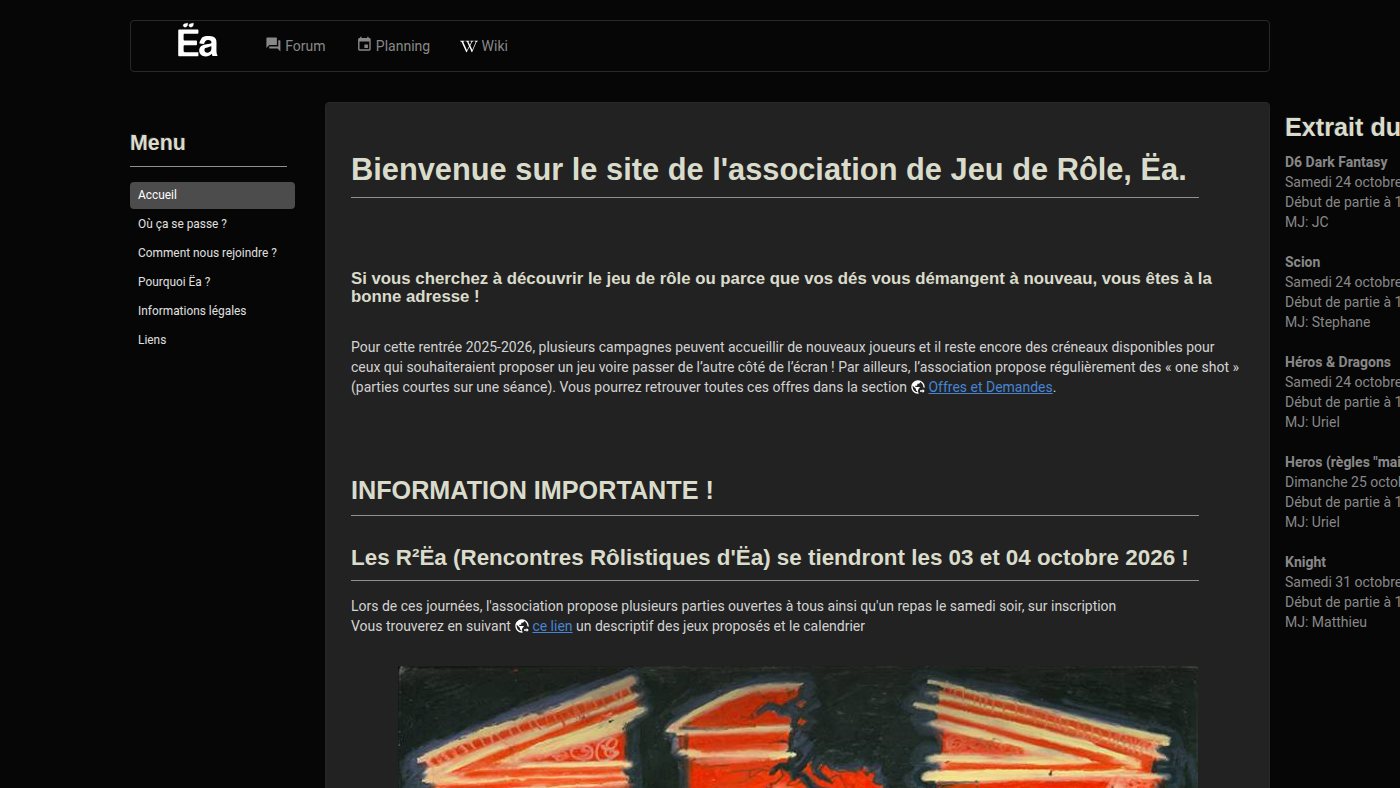The home page of club-ea.com