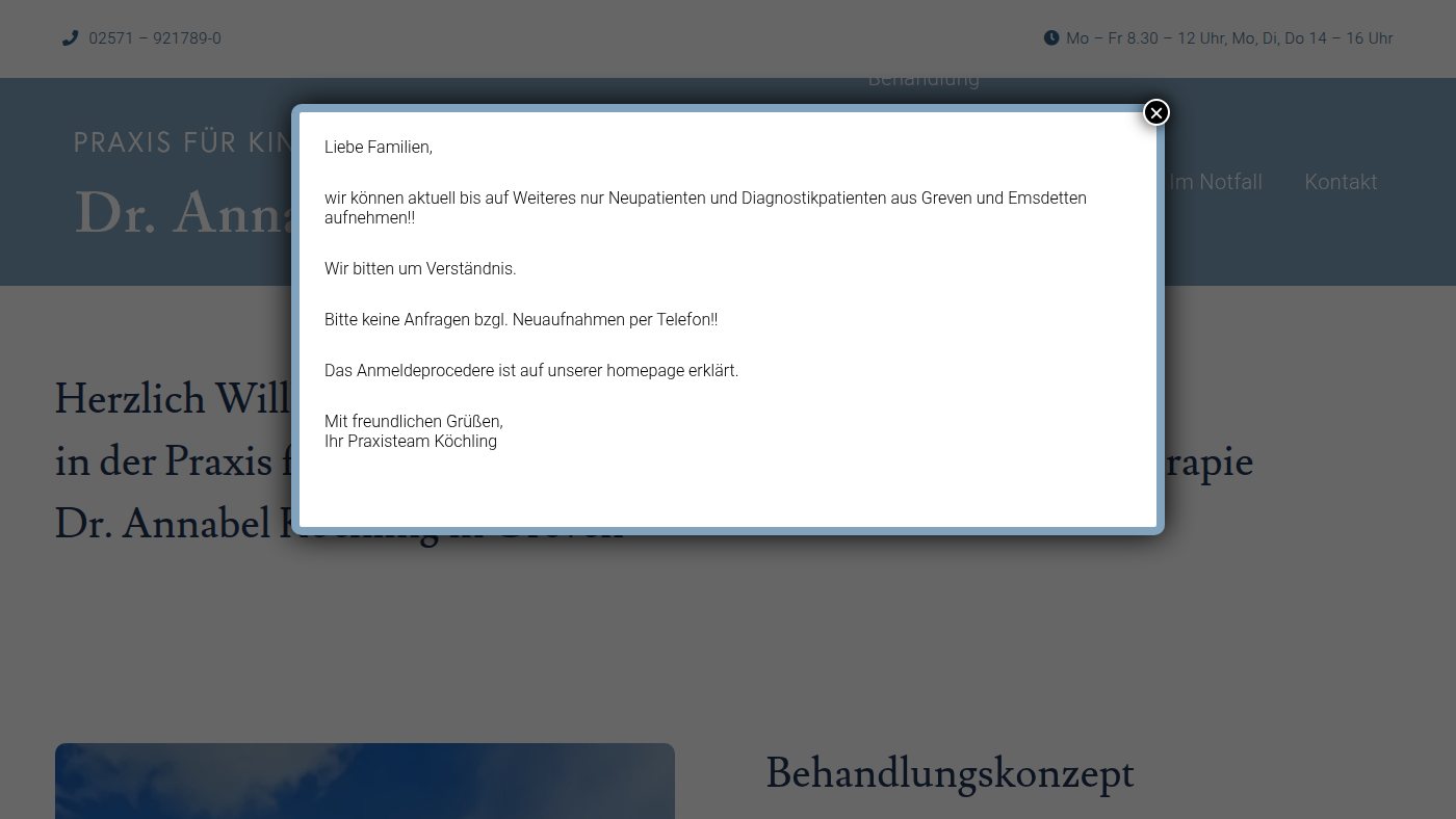 The home page of praxis-koechling.de