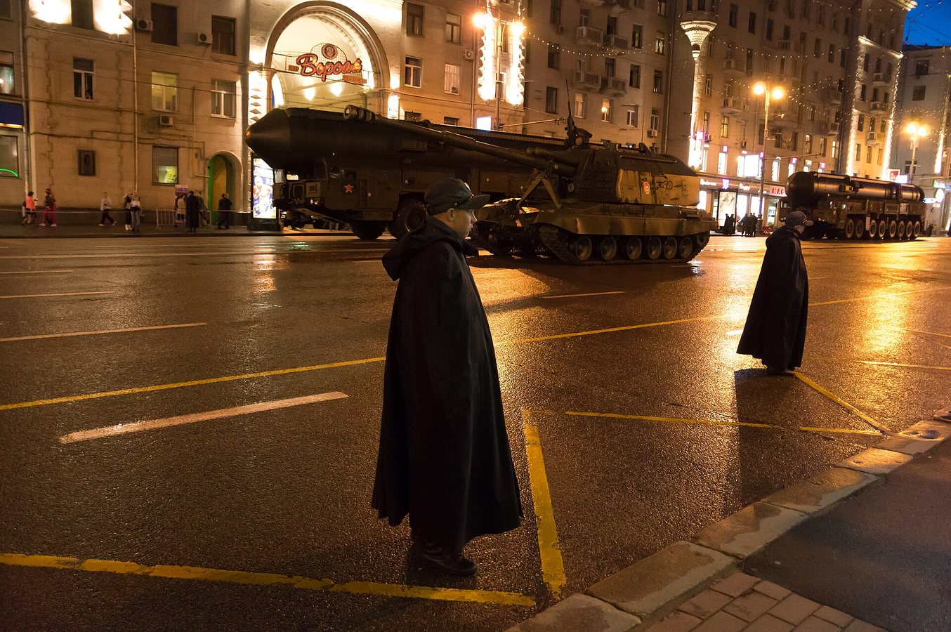 Moscow 2012 Victory Day Parade Rehearsal, Topol-M nuclear missile launchers 2, Russia