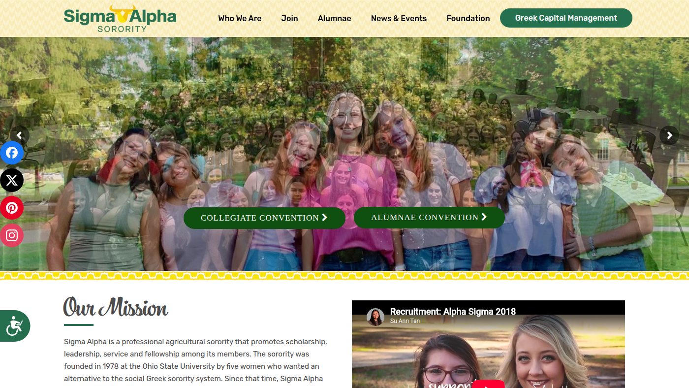 The home page of sigmaalpha.org