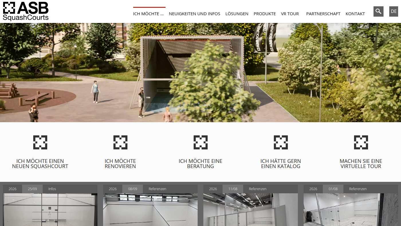 The home page of asbsquash.de