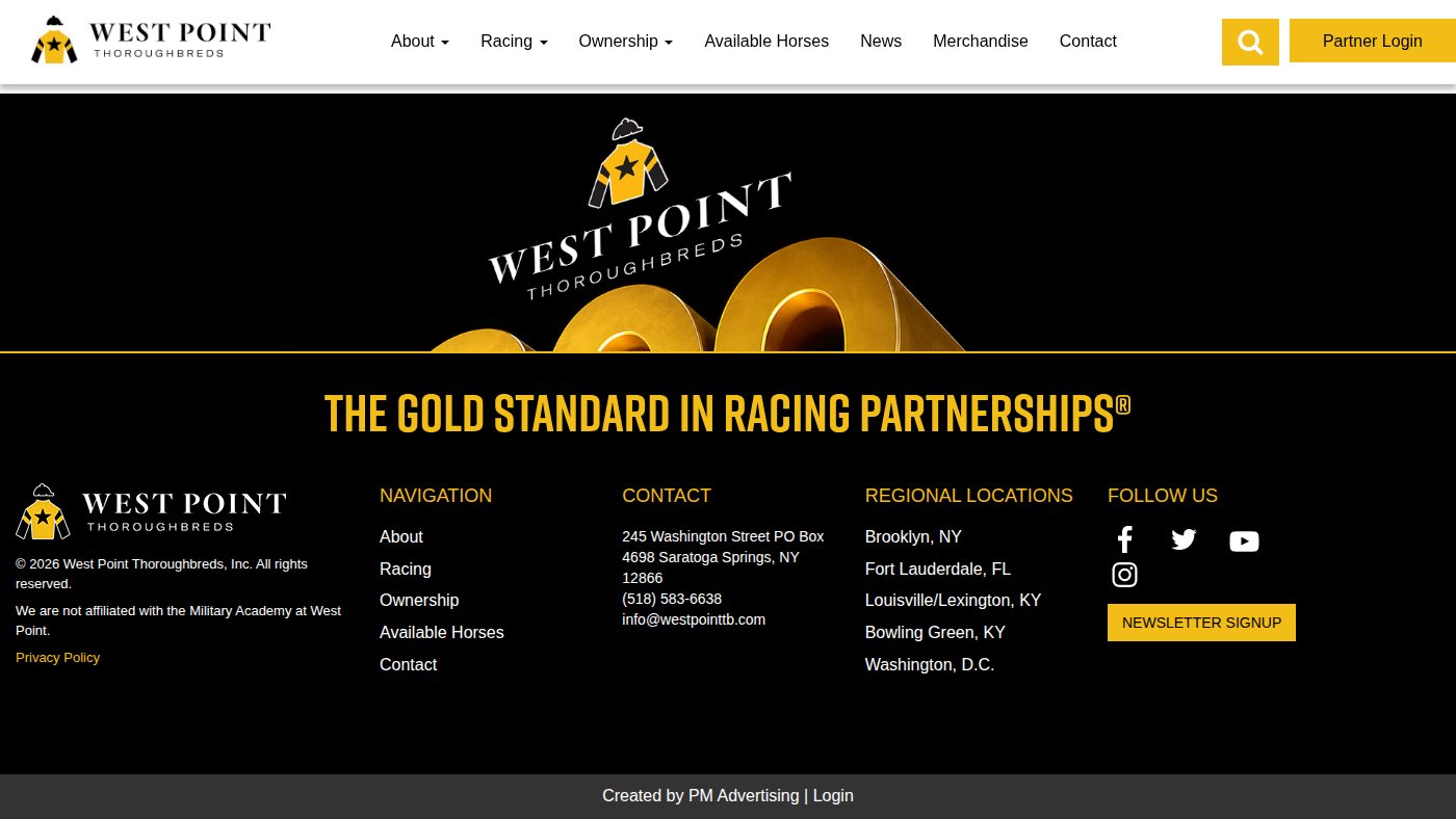 The home page of westpointtb.com