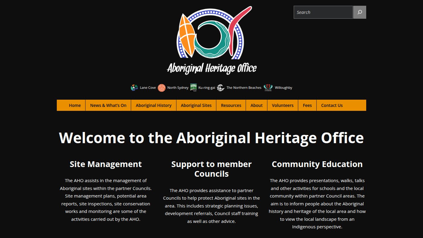 The home page of aboriginalheritage.org