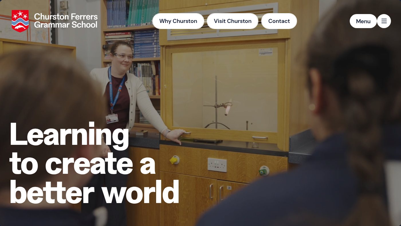 The home page of churstongrammar.com