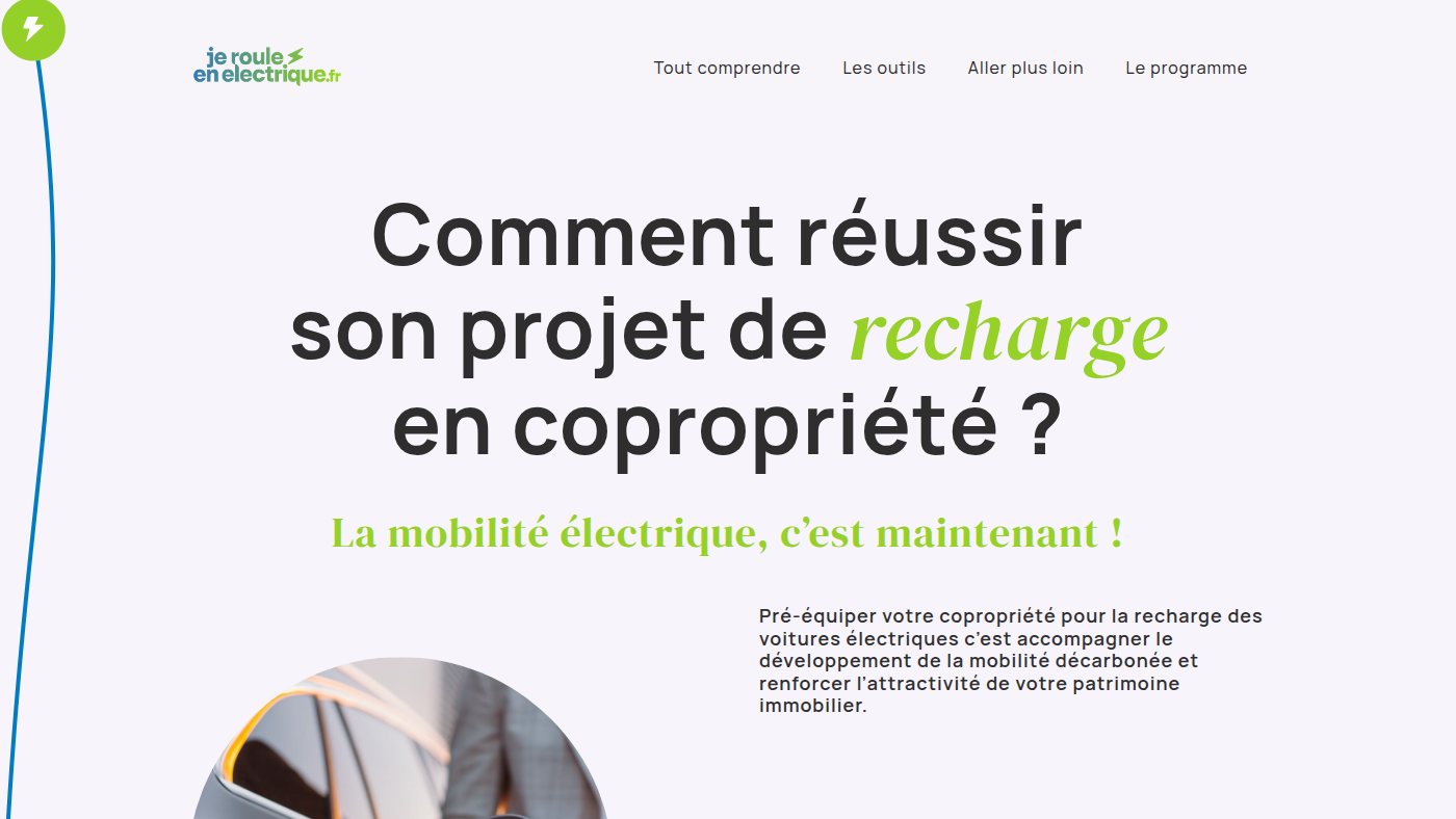 The home page of copro.je-roule-en-electrique.fr