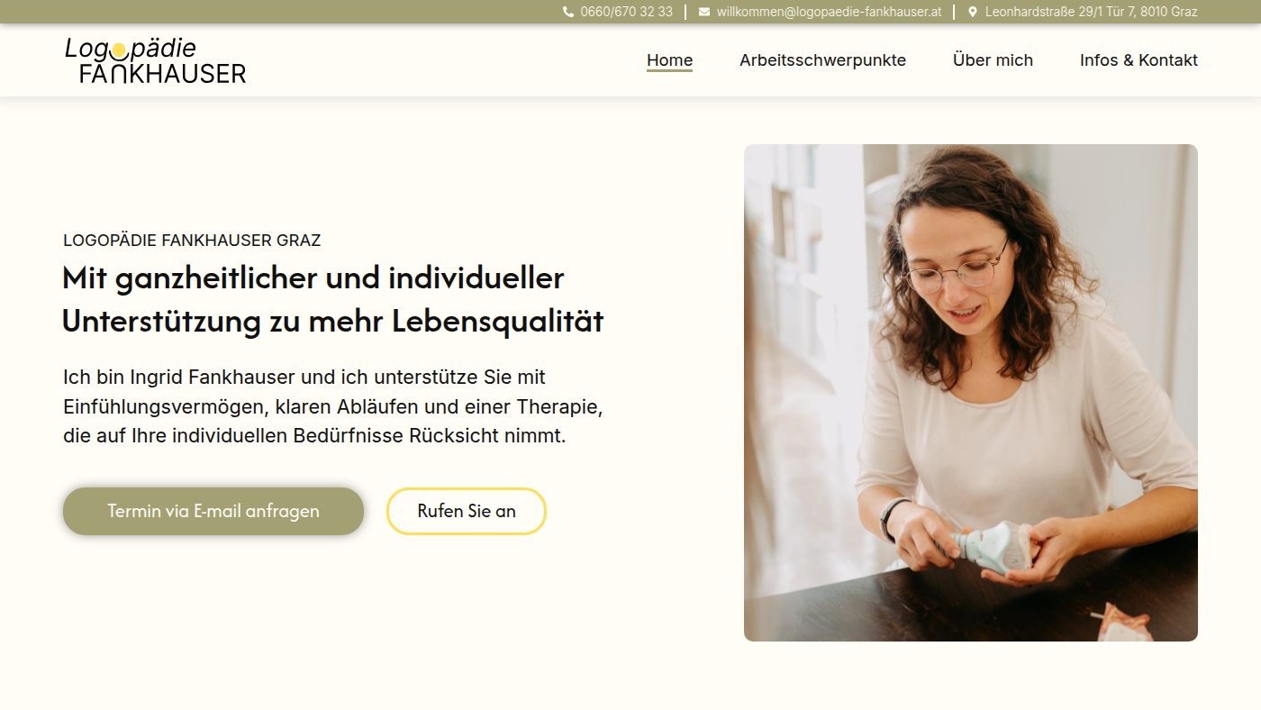 The home page of logopaedie-fankhauser.at