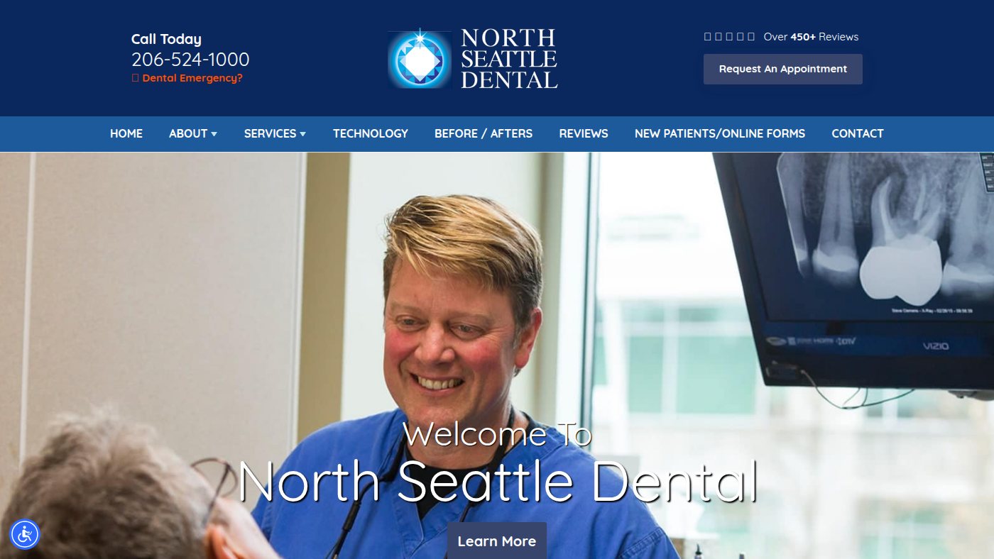 The home page of northseattledental.com