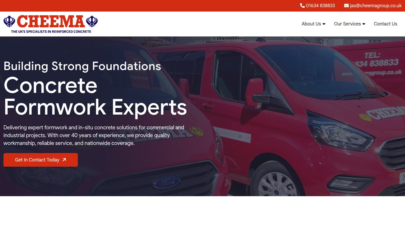 The home page of cheemagroup.co.uk