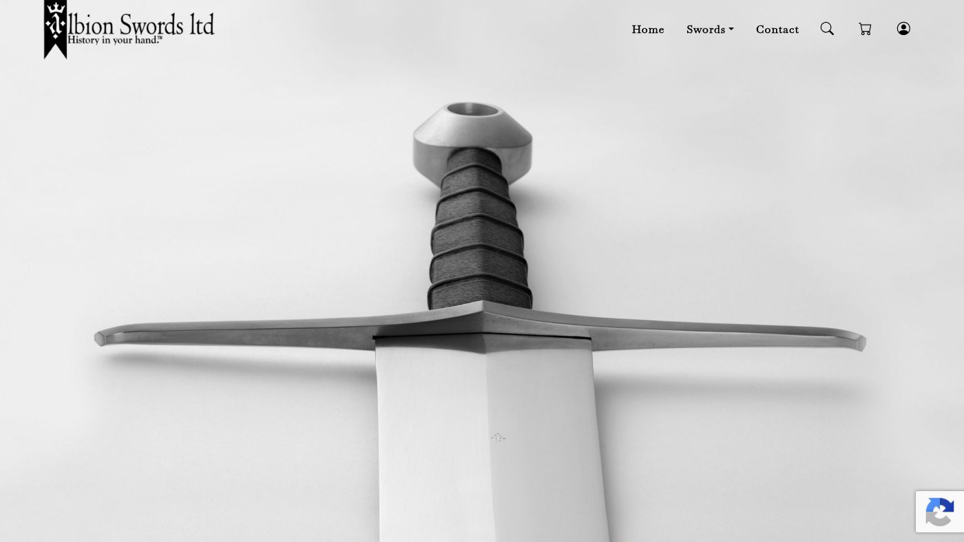 The home page of albion-swords.com