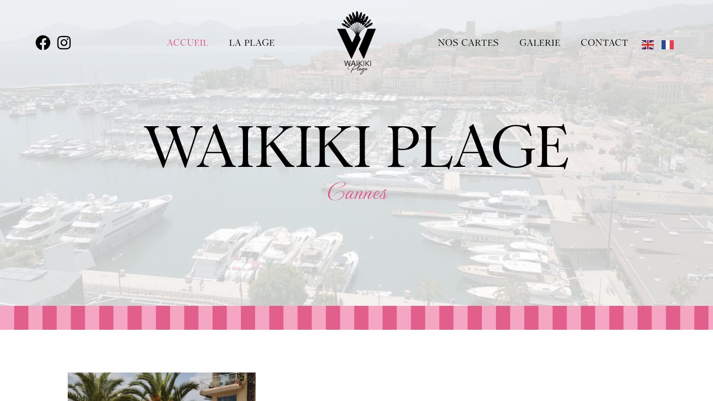 The home page of waikikiplage.fr