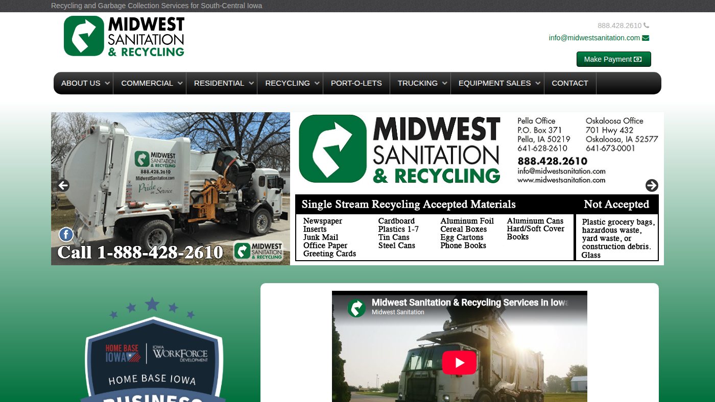 The home page of midwestsanitation.com
