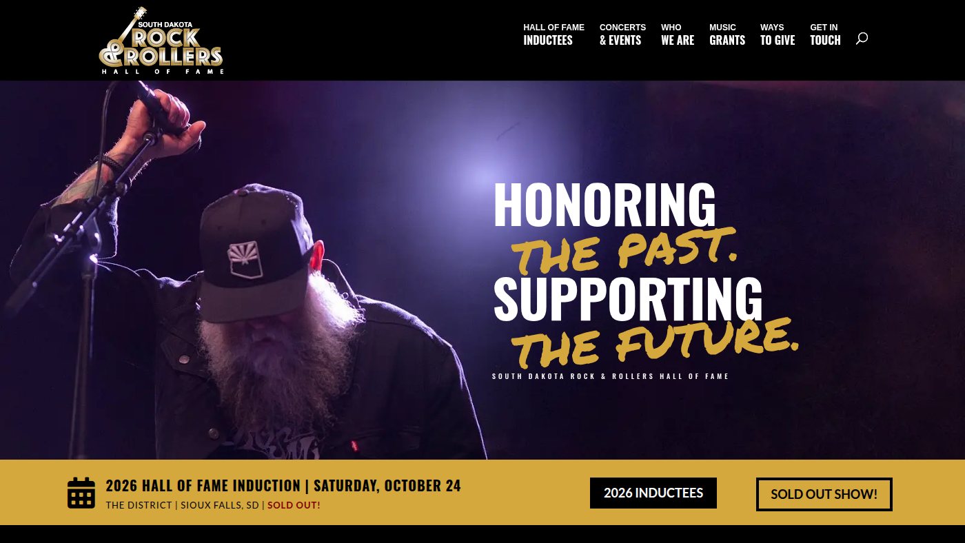 The home page of southdakotarockandrollmusicassociation.com