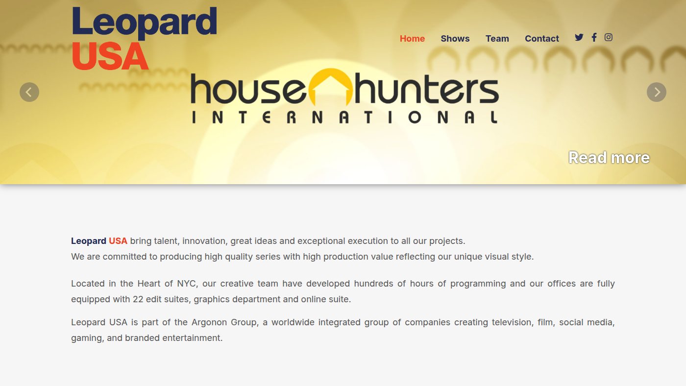 The home page of leopardusa.com