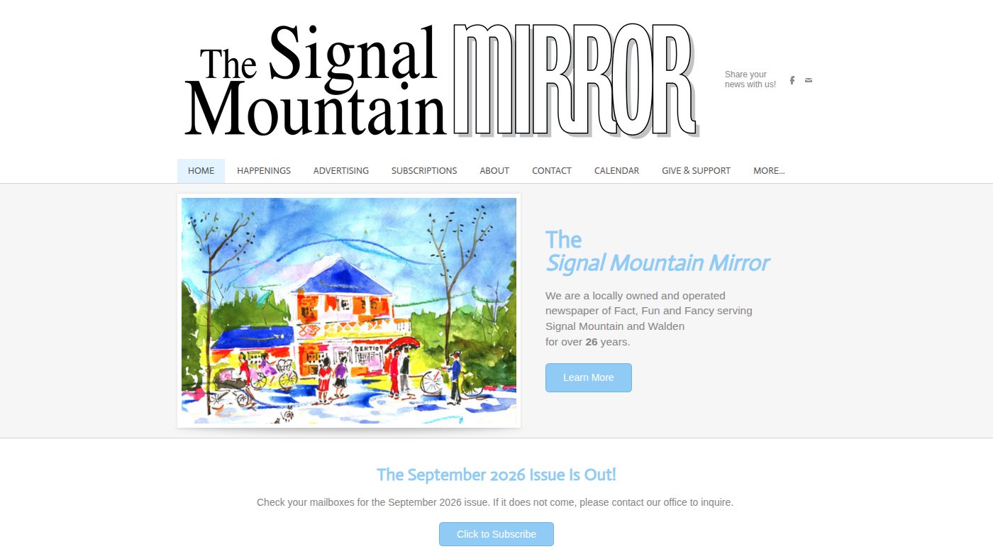 The home page of signalmountainmirror.com