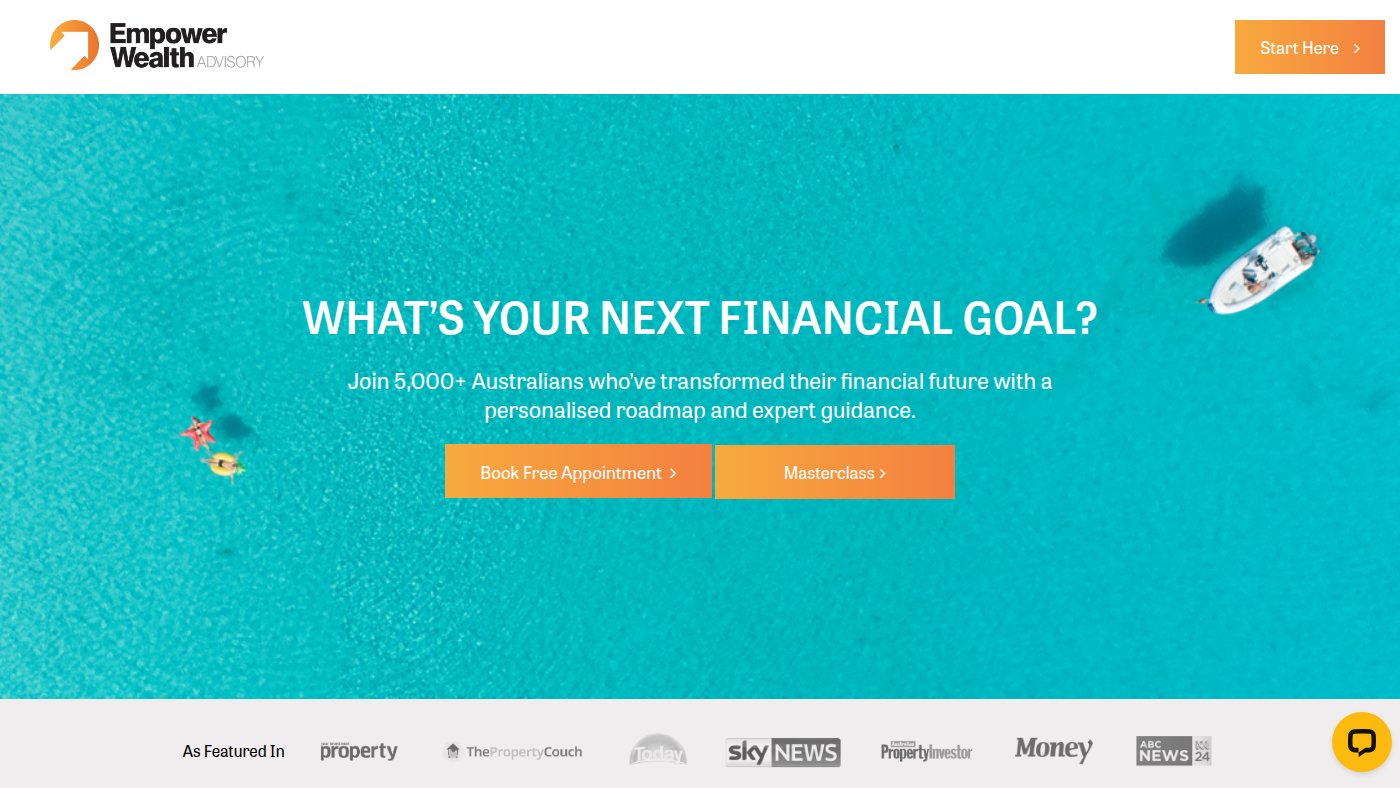The home page of empowerwealth.com.au