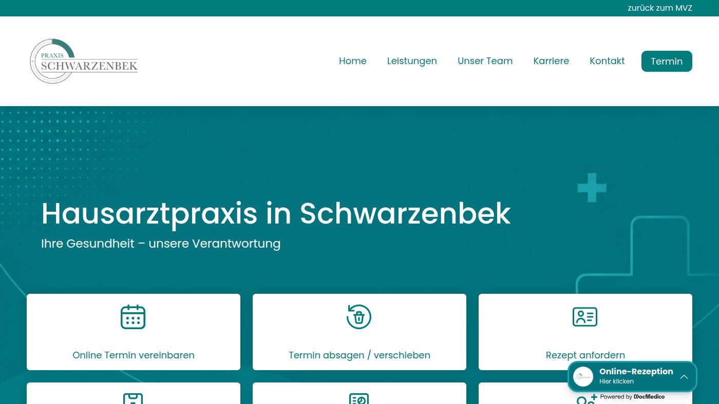 The home page of praxis-schwarzenbek.de