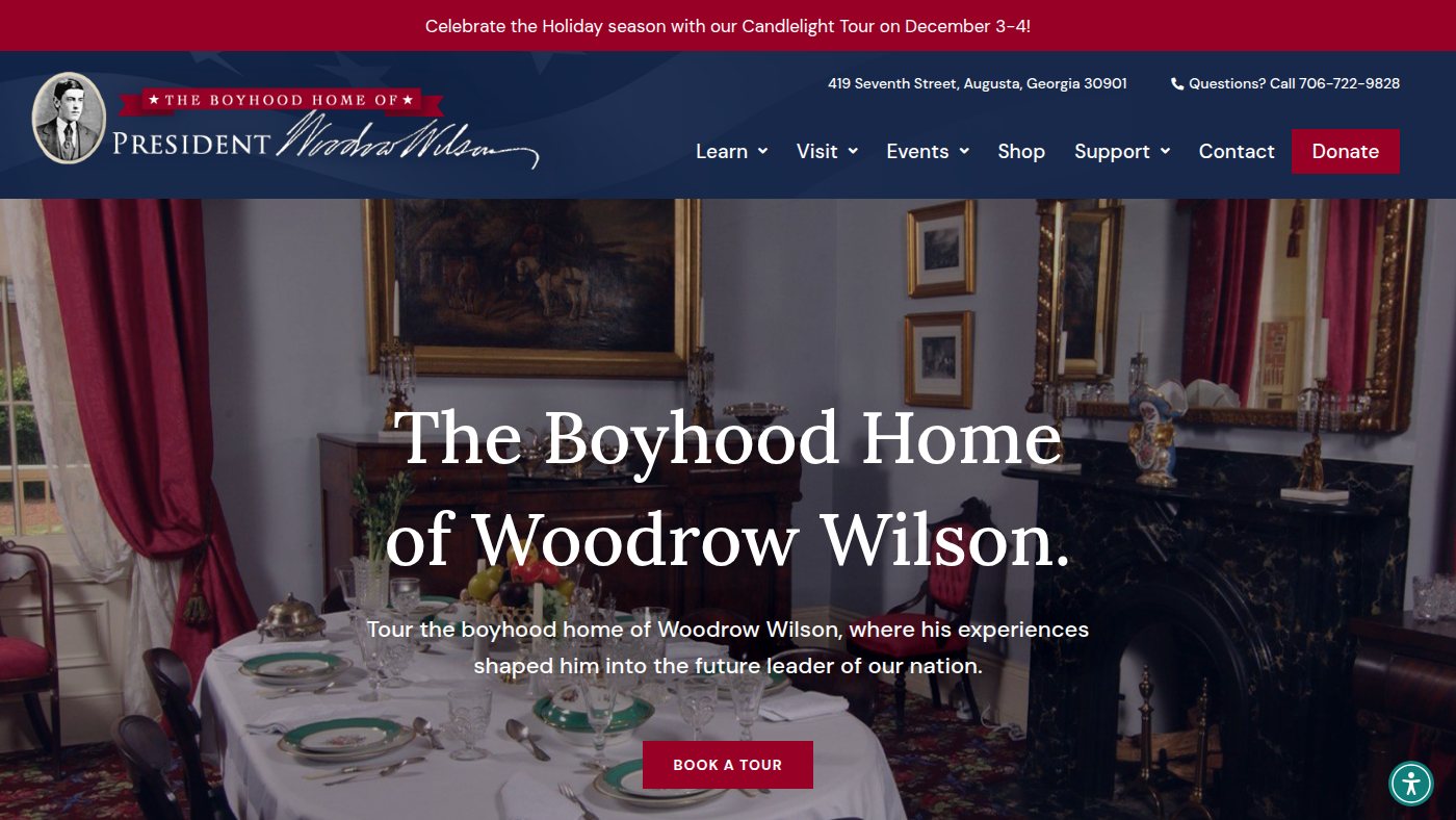The home page of wilsonboyhoodhome.org