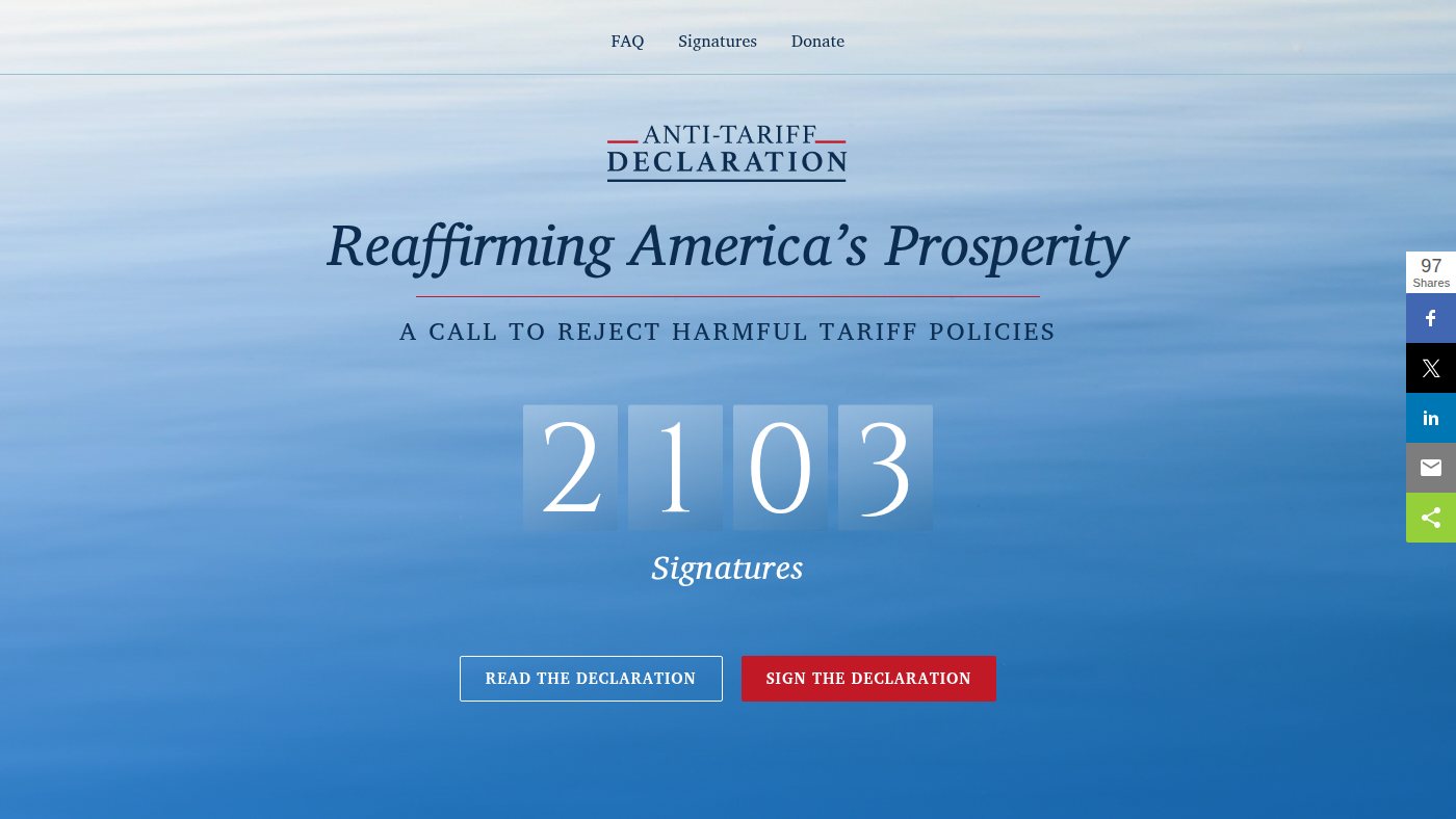 The home page of anti-tariff.org