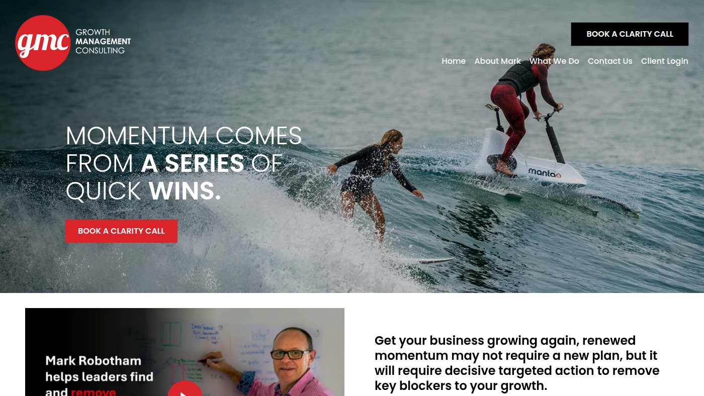 The home page of growthmanagement.co.nz
