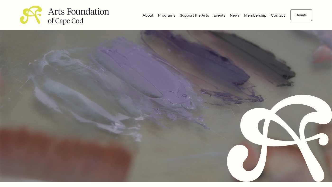 The home page of artsfoundation.org