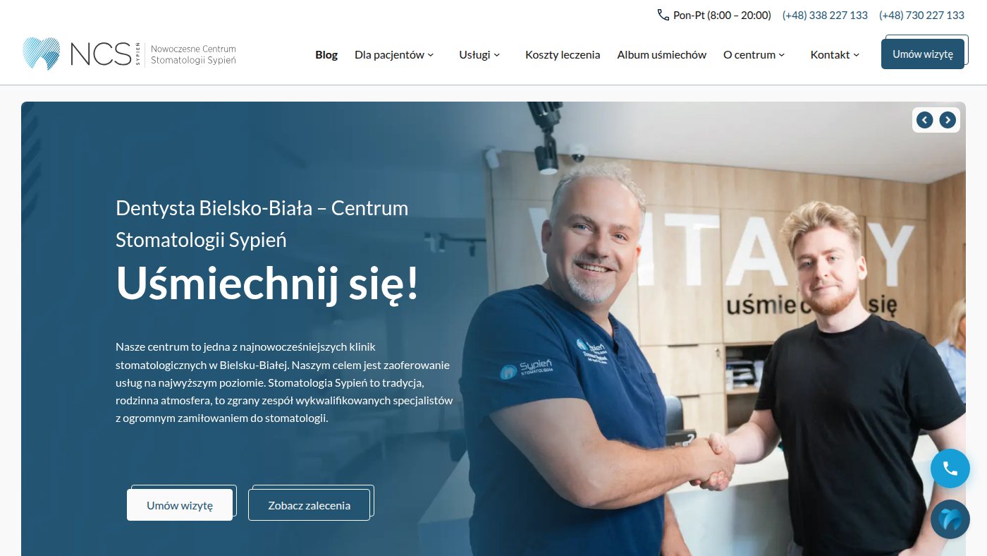 The home page of sypien.pl