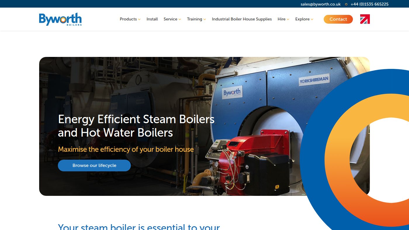The home page of byworth.co.uk
