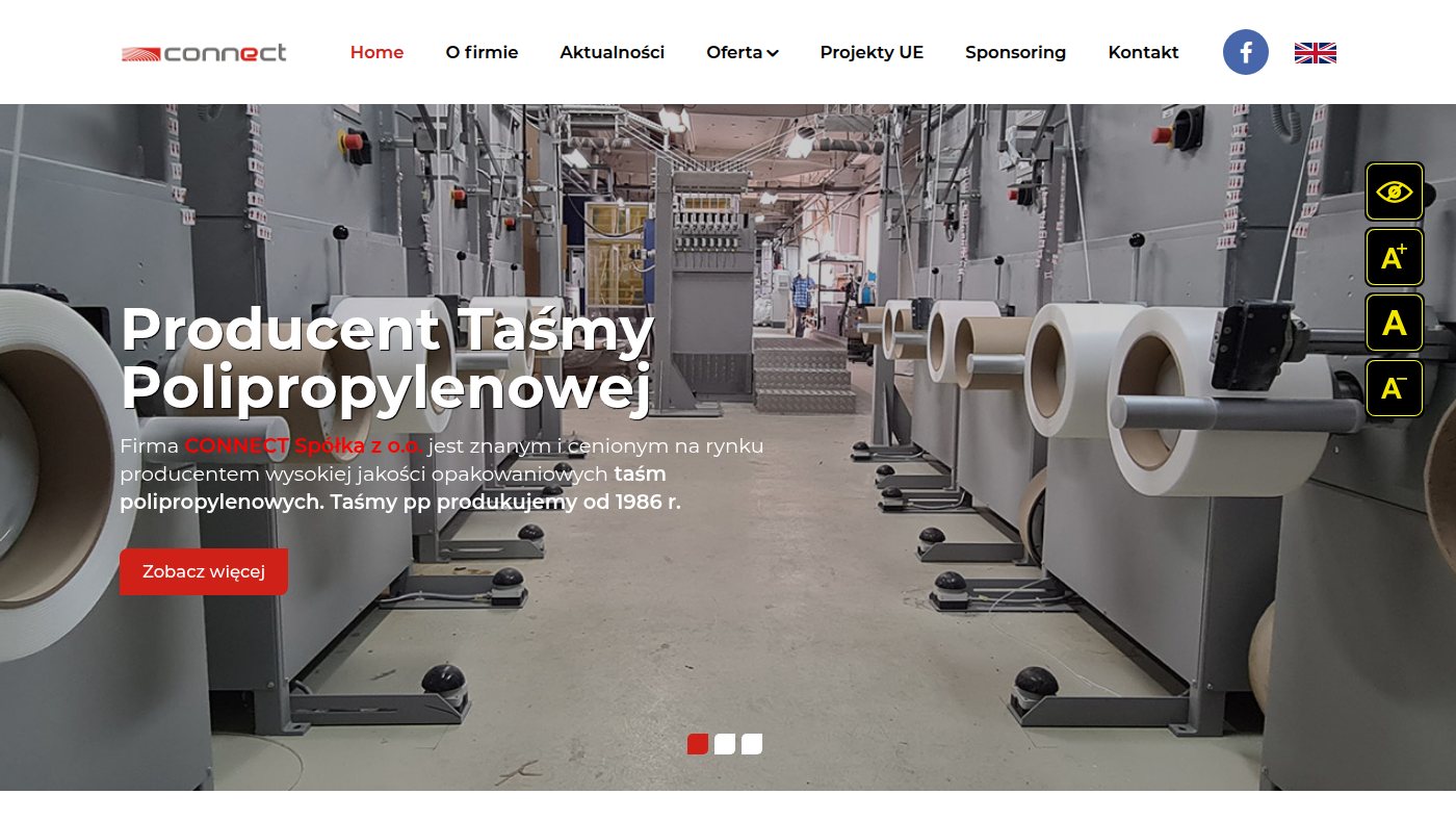 The home page of zpt-connect.com.pl