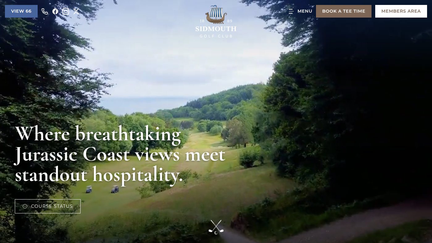 The home page of sidmouthgolfclub.co.uk