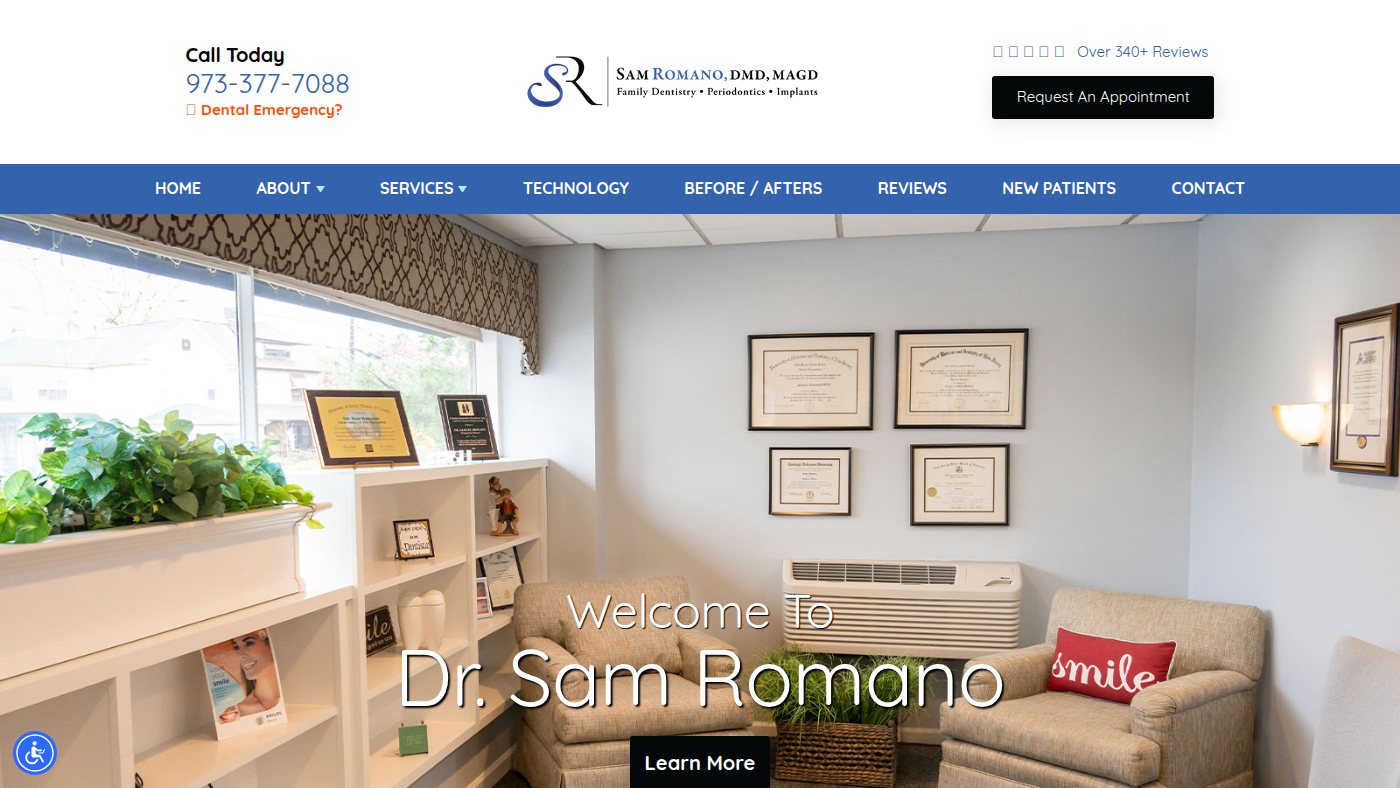 The home page of drsamromano.com