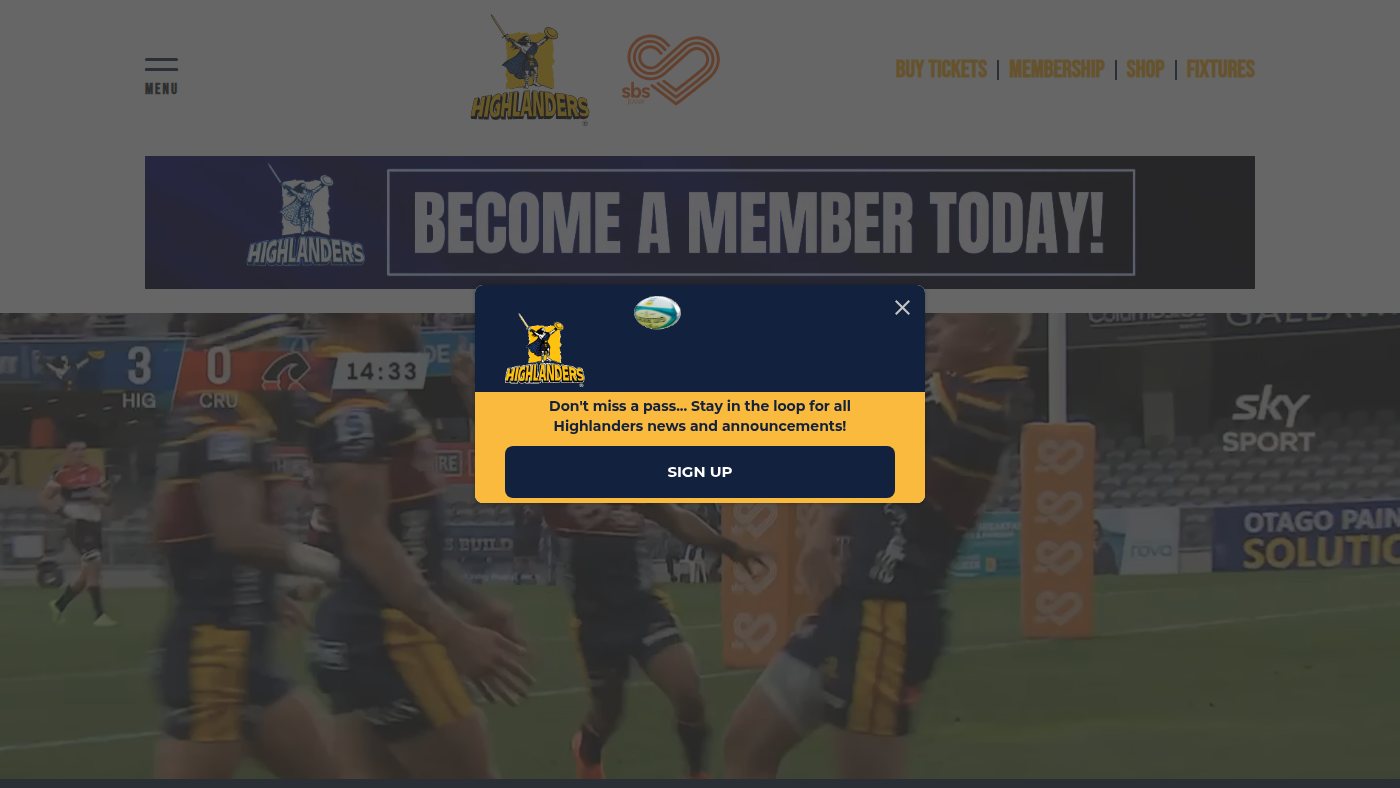 The home page of thehighlanders.co.nz