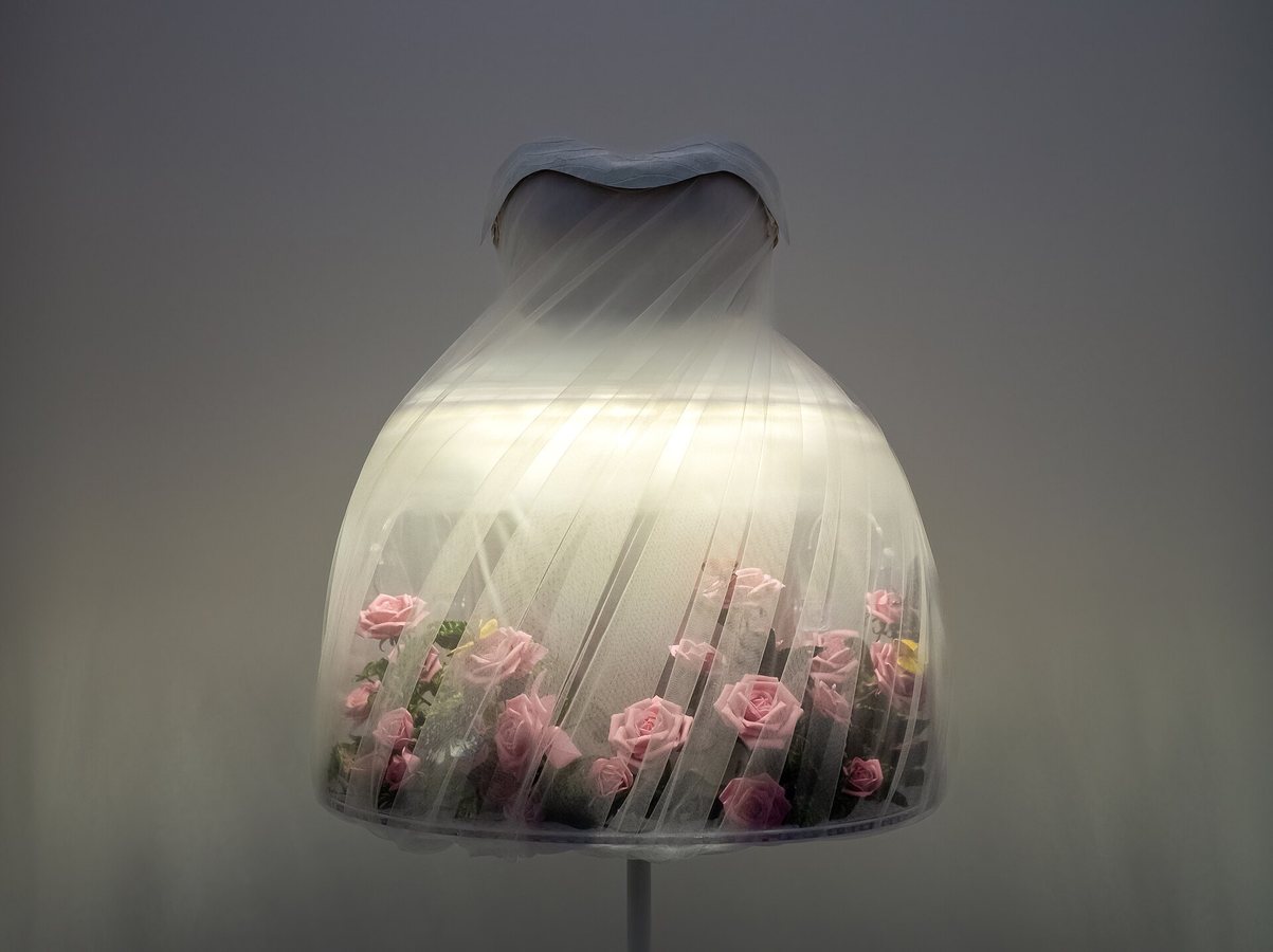 iris van herpen translates invisible rhythms of nature into sculptural forms for perrier-jouët