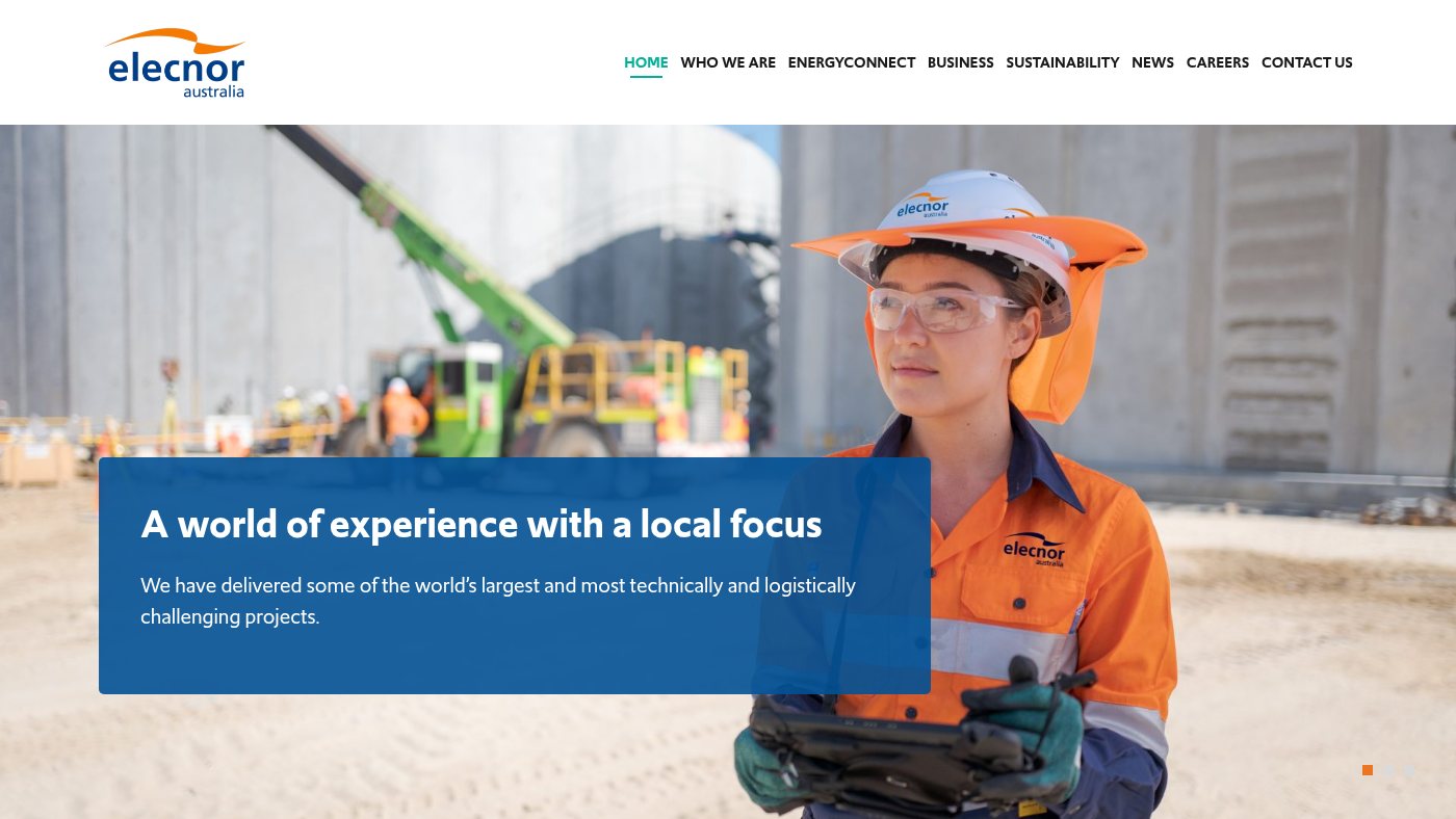 The home page of secureenergyjv.com.au