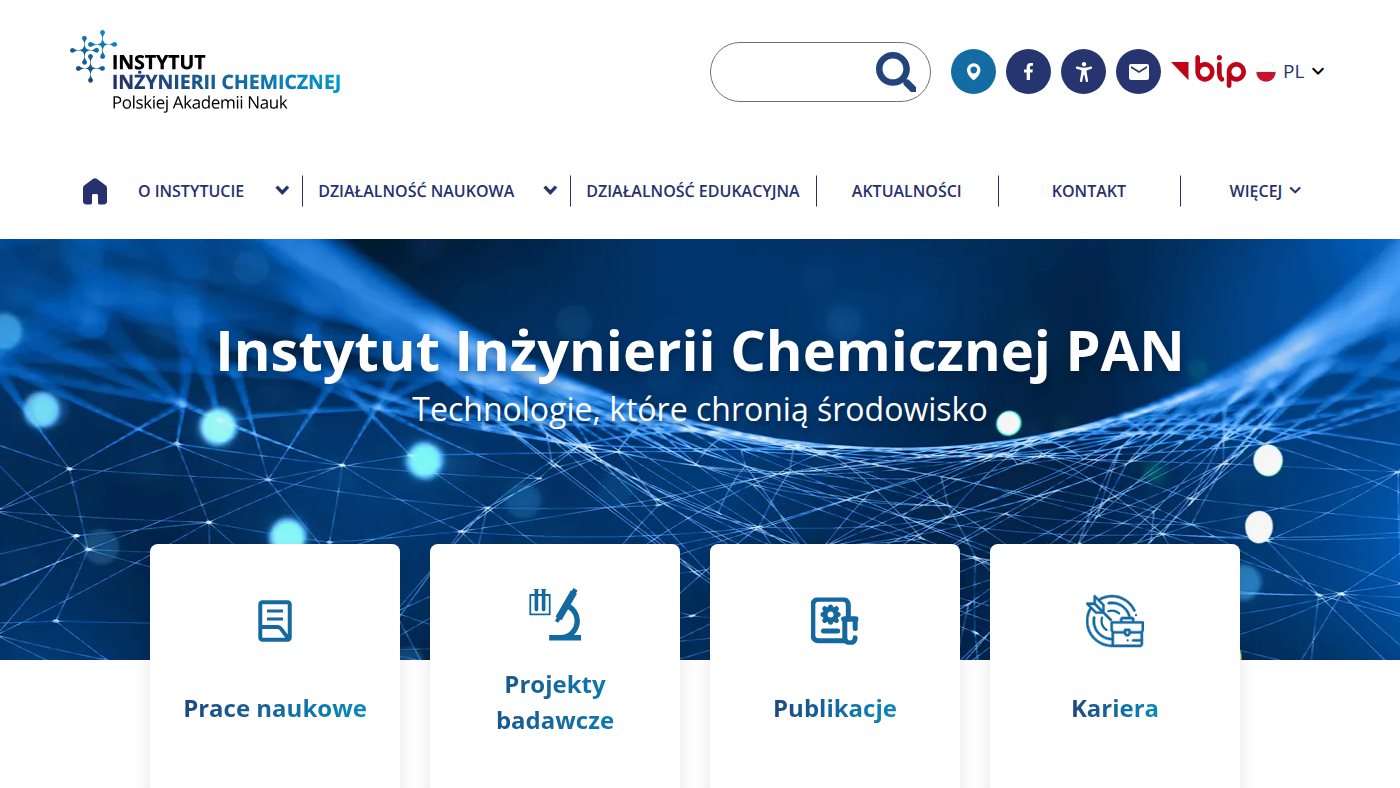 The home page of iich.gliwice.pl