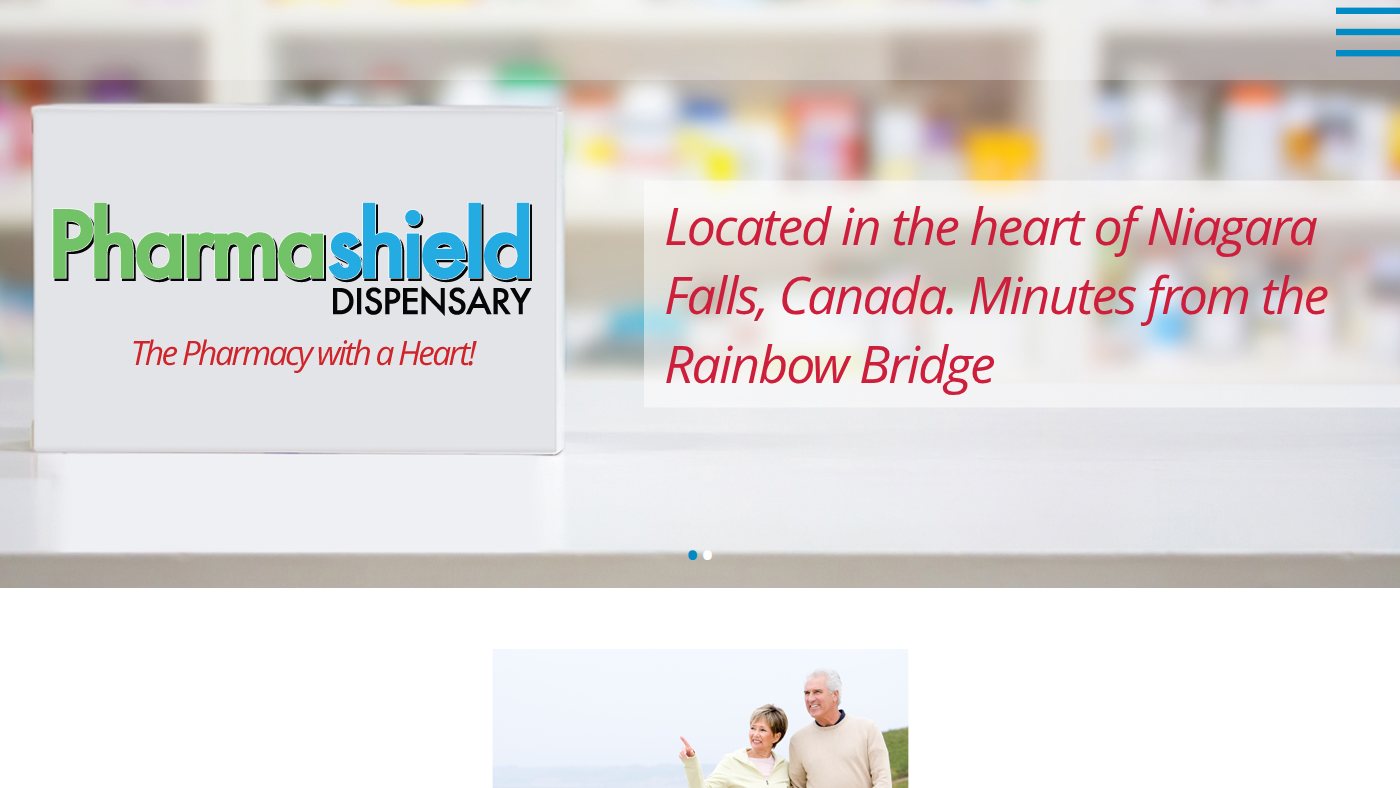 The home page of pharmashielddispensary.com