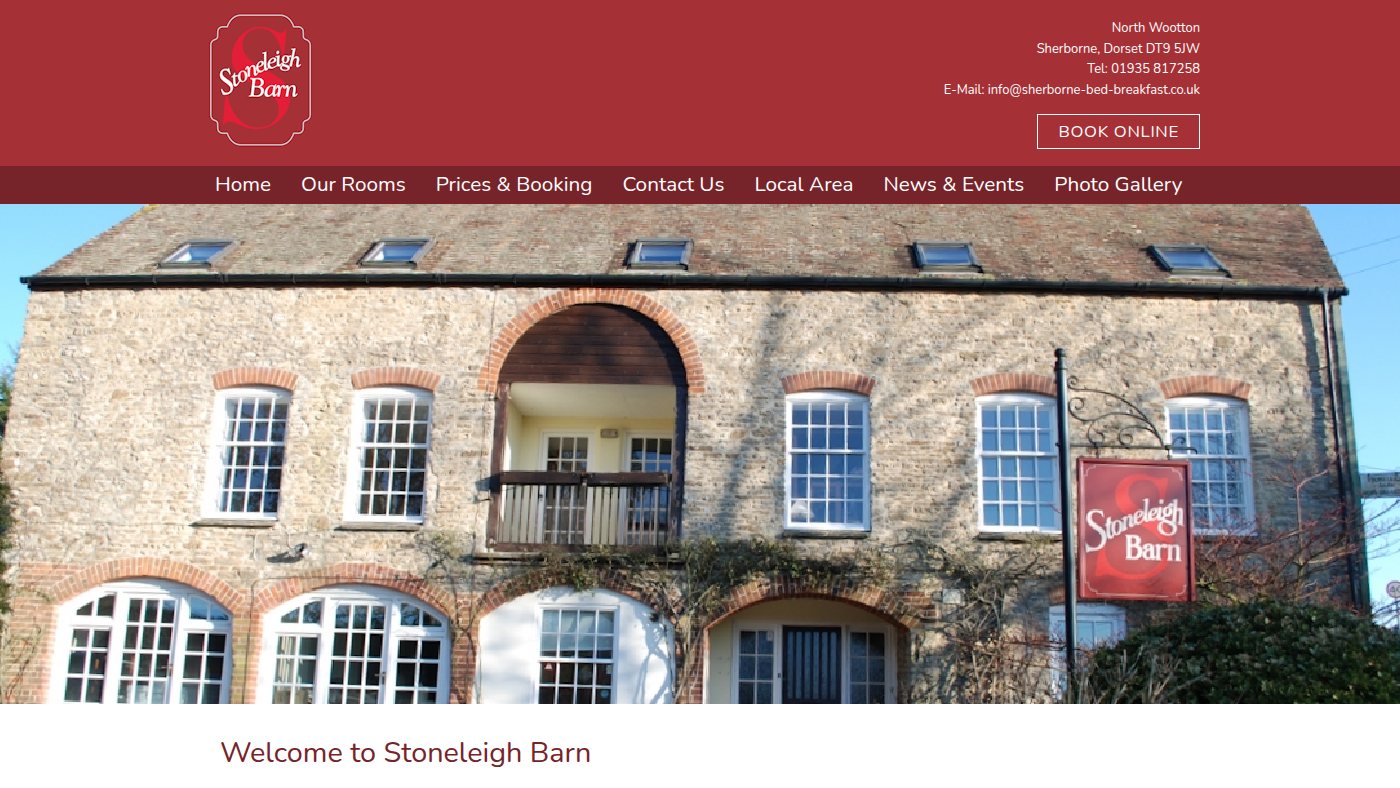 The home page of sherborne-bed-breakfast.co.uk