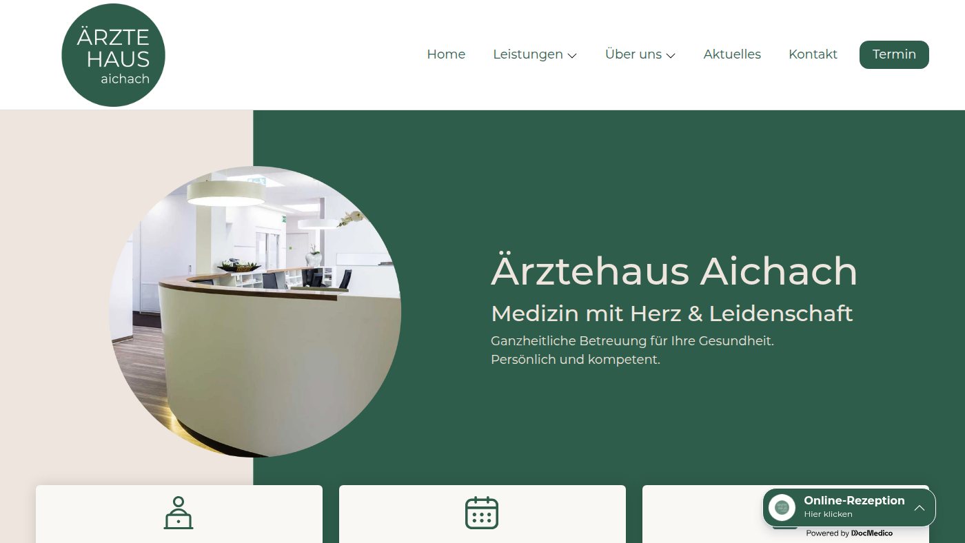 The home page of aerztehaus-aichach.de
