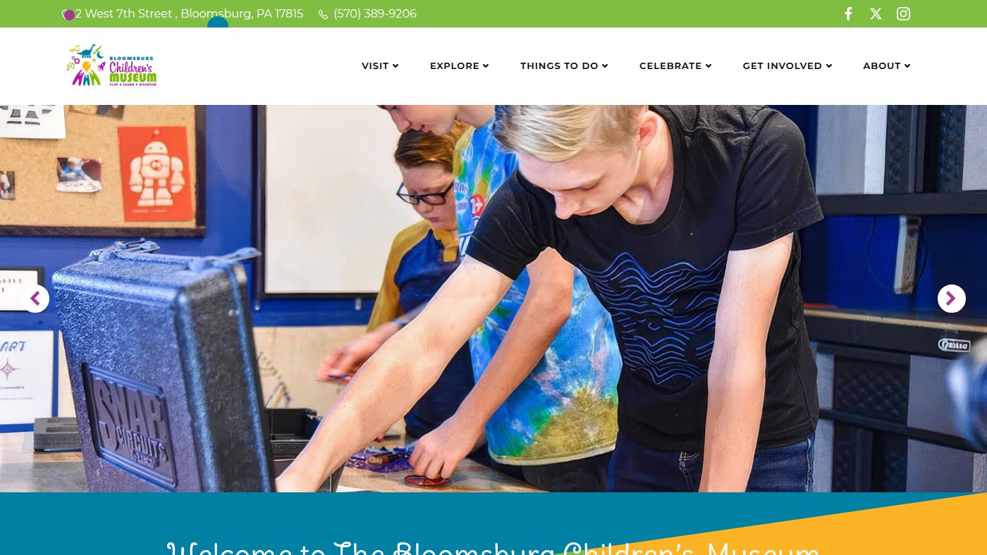 The home page of the-childrens-museum.org