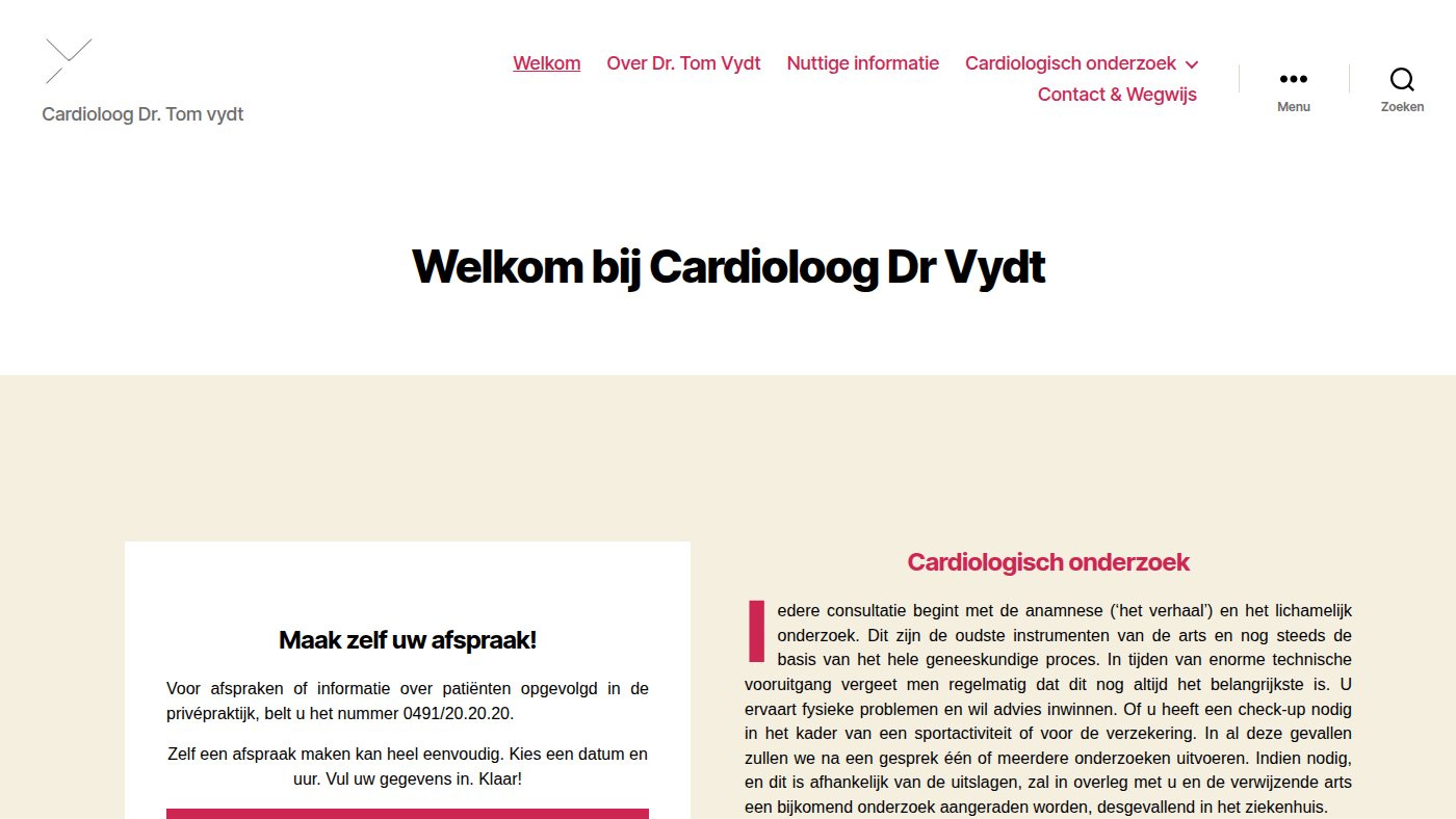 The home page of doktervydt.be
