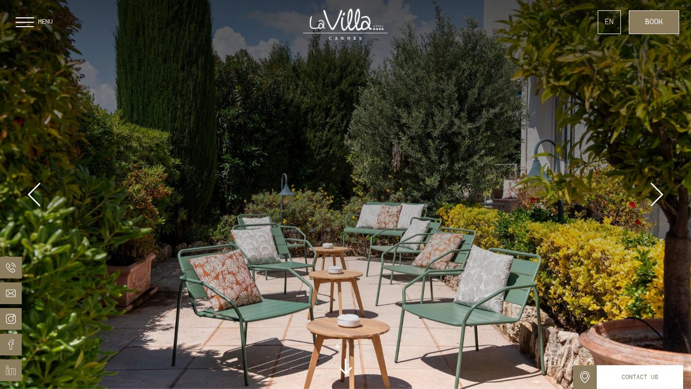 The home page of hotel-villa-cannes.com