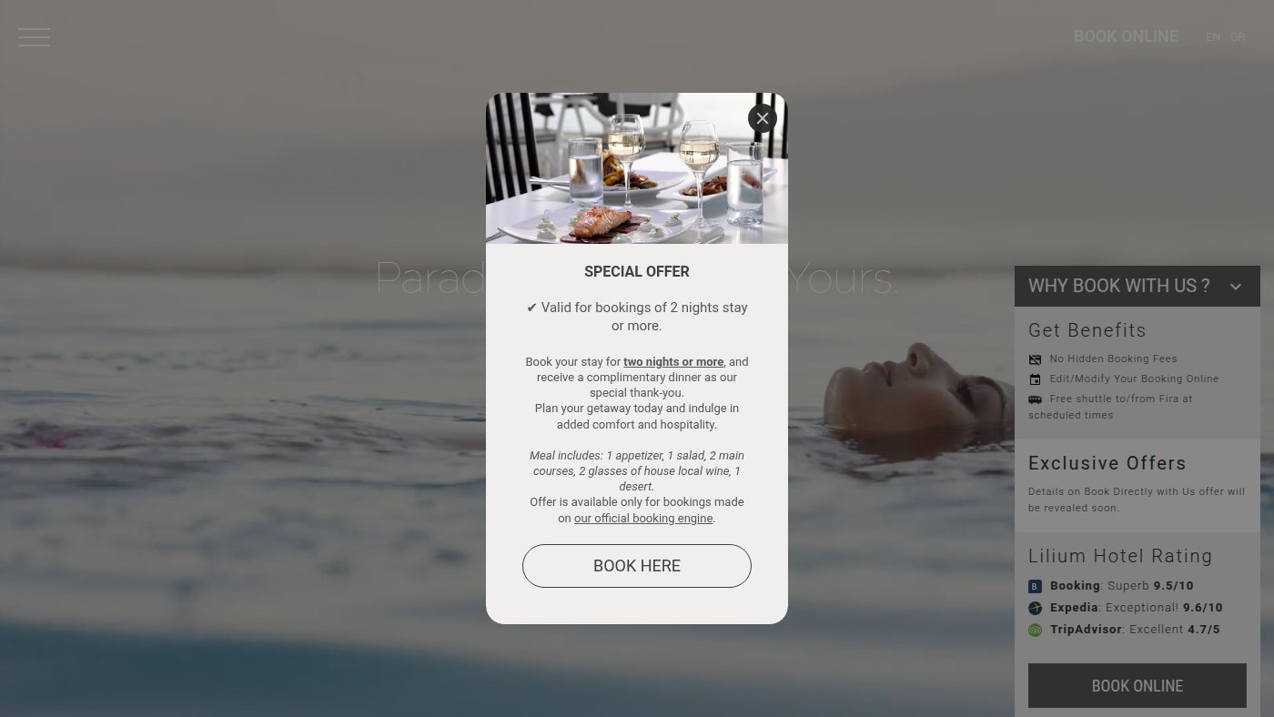 The home page of liliumsantorini.com