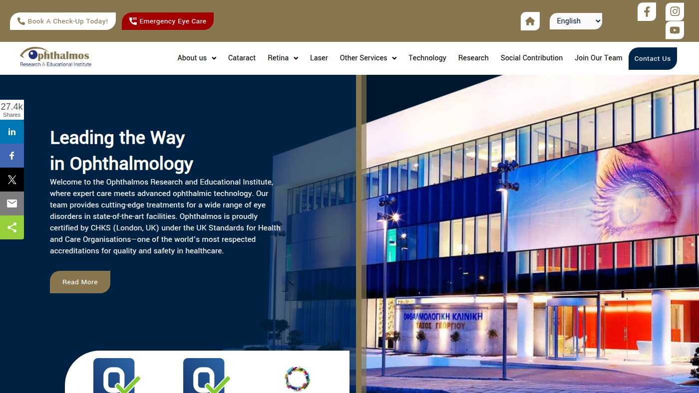 The home page of ophthalmiccentre.com