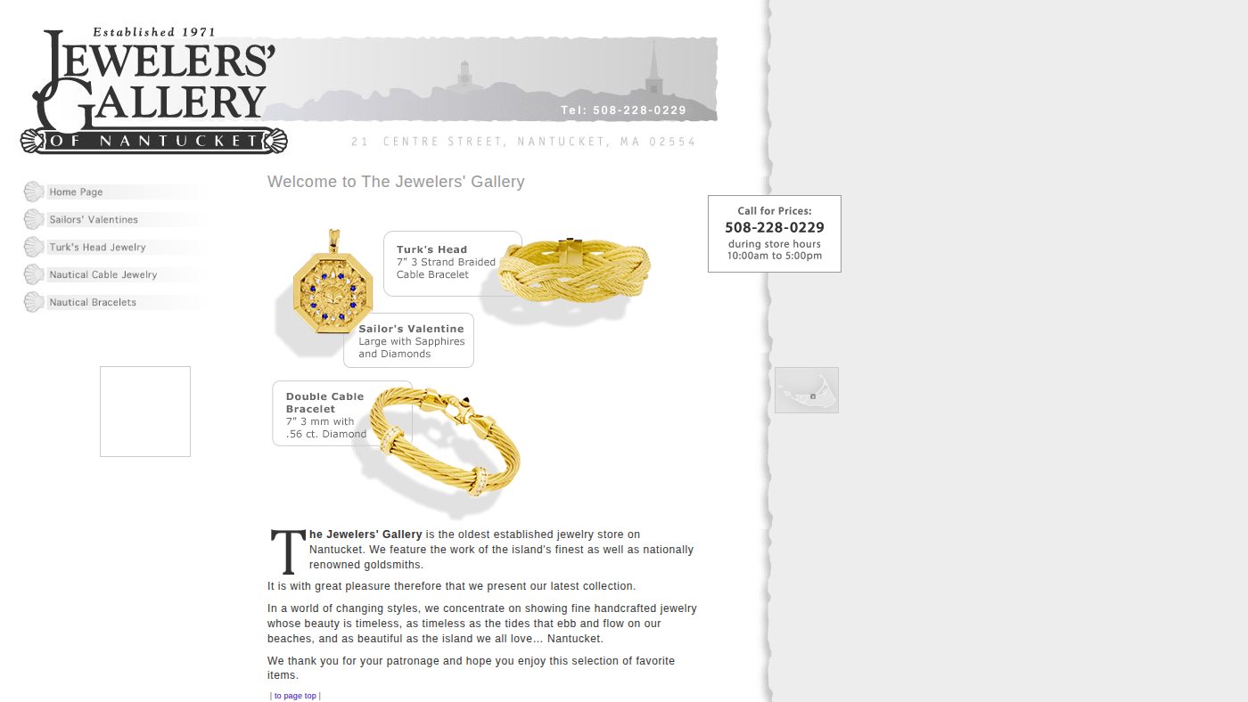 The home page of thejewelersgallery.com