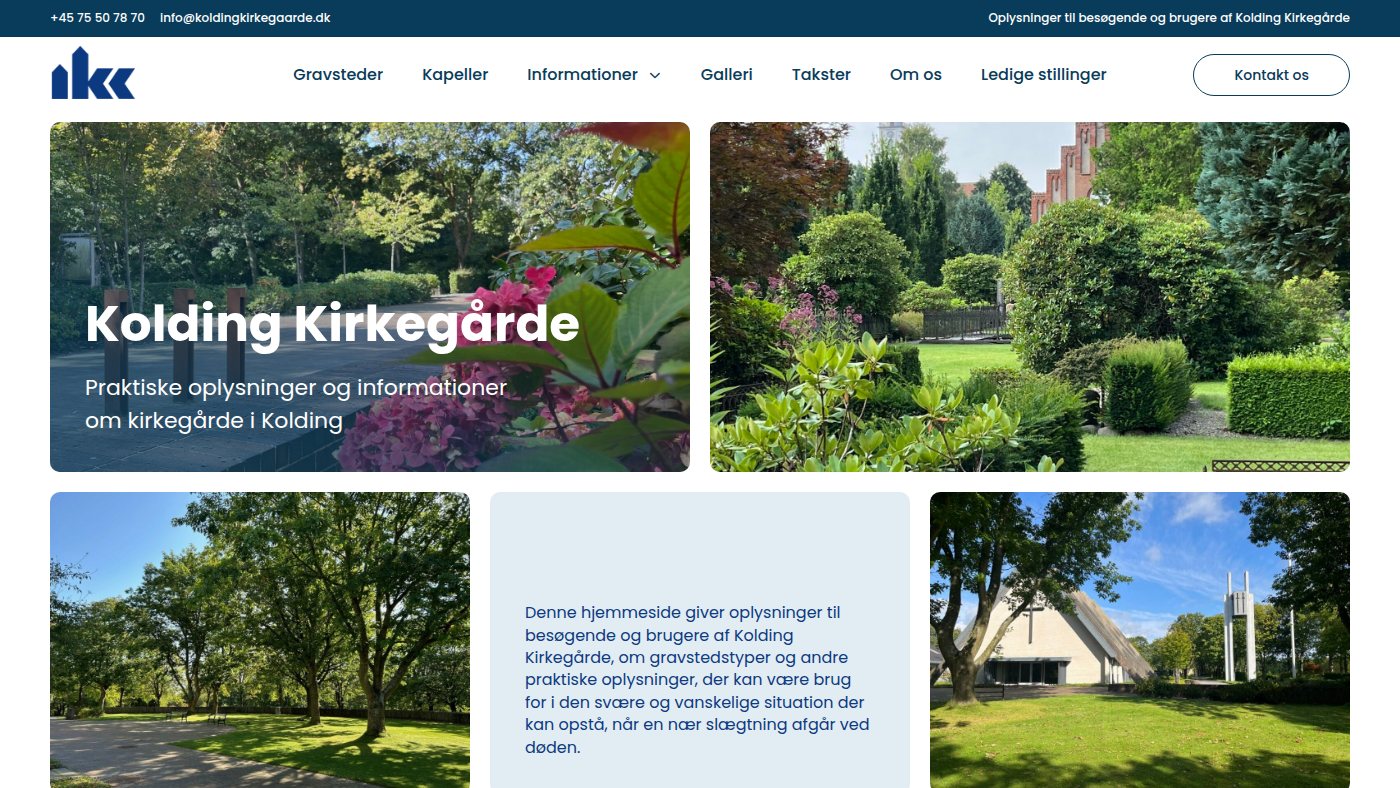The home page of koldingkirkegaarde.dk