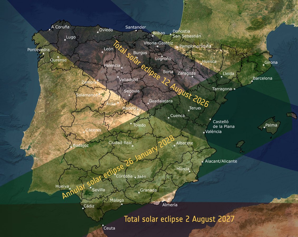España entra en tres años de eclipses: cómo elegir lugar este 12 de agosto