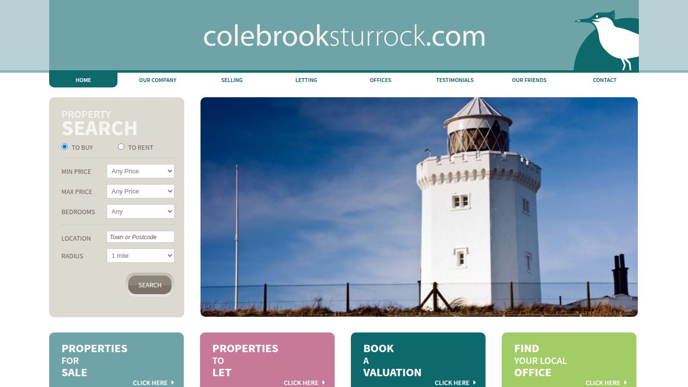 The home page of colebrooksturrock.com