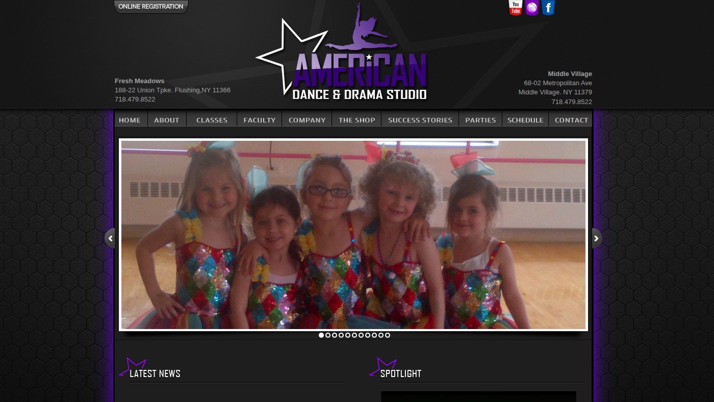 The home page of americandanceanddrama.net