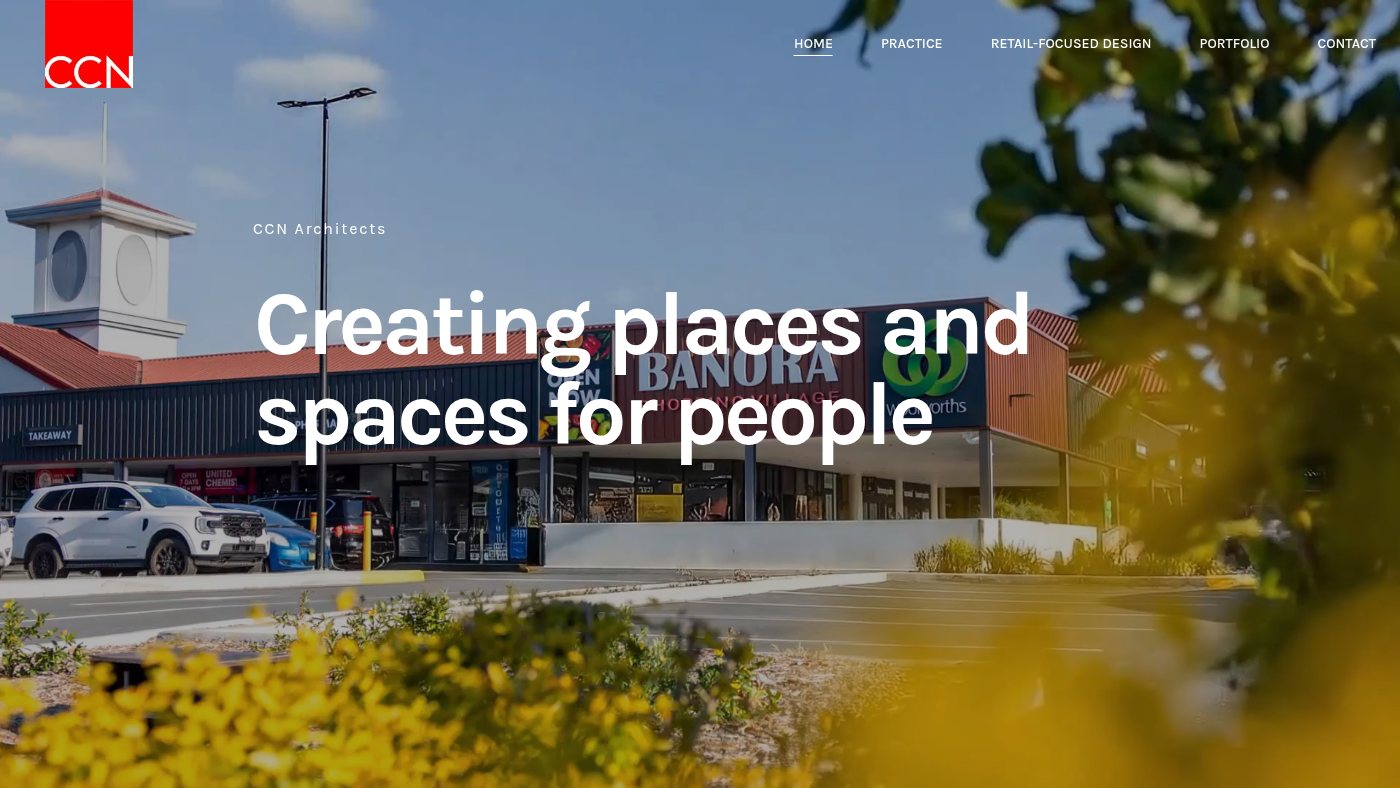 The home page of ccnarchitects.com.au