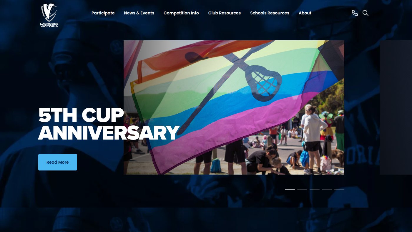 The home page of lacrossevictoria.com.au