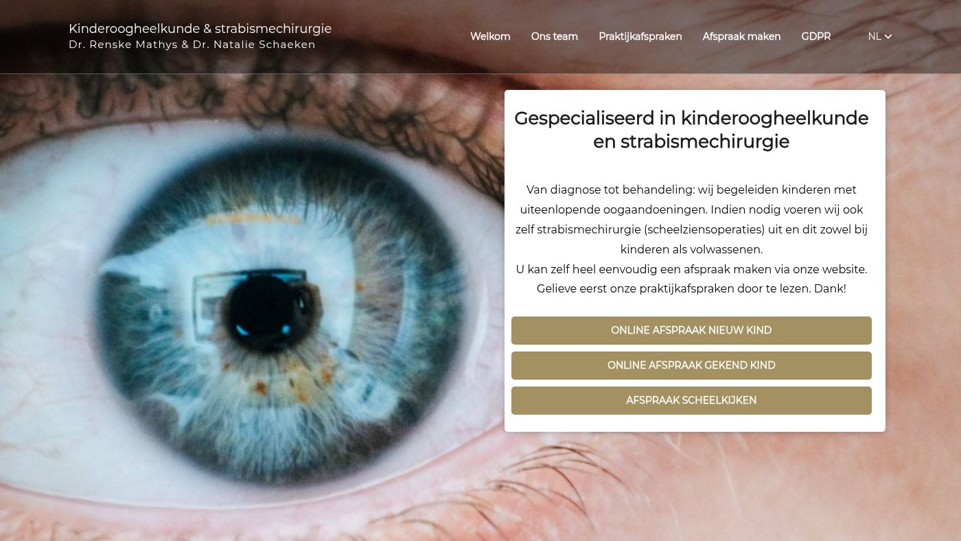The home page of oogartswemmel.be
