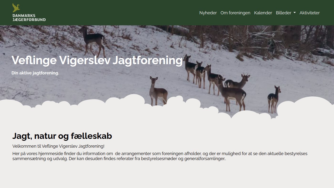 The home page of vvjagt.dk